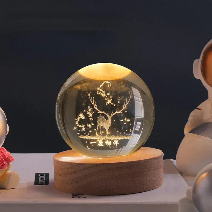 CelestialGlow | Glowing Sphere with 3D Planet Engravings | Magical Night Light for Cosmic Ambiance 7