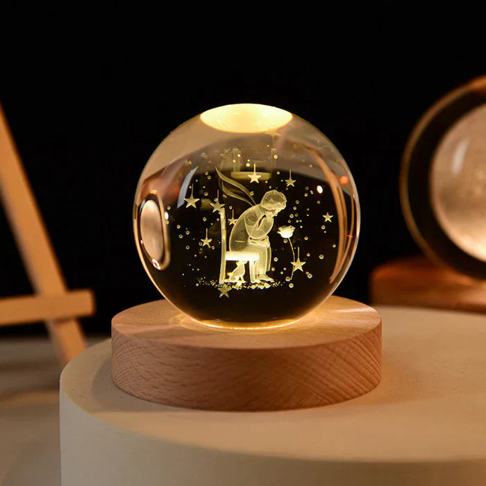 CelestialGlow | Glowing Sphere with 3D Planet Engravings | Magical Night Light for Cosmic Ambiance 8