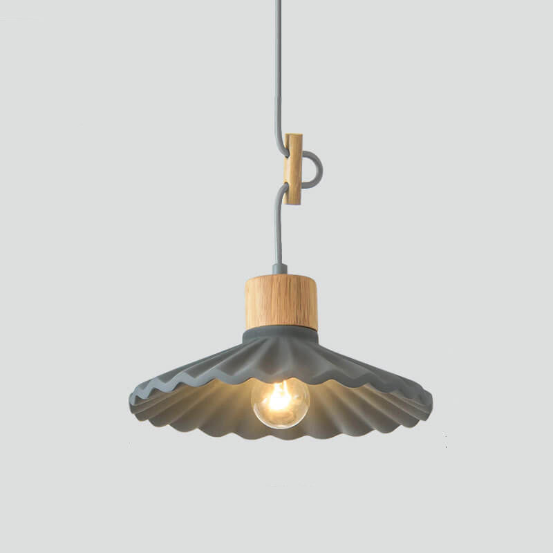 CementHue | Stylish Modern Scalloped Shade Pendant Light Fixture 10