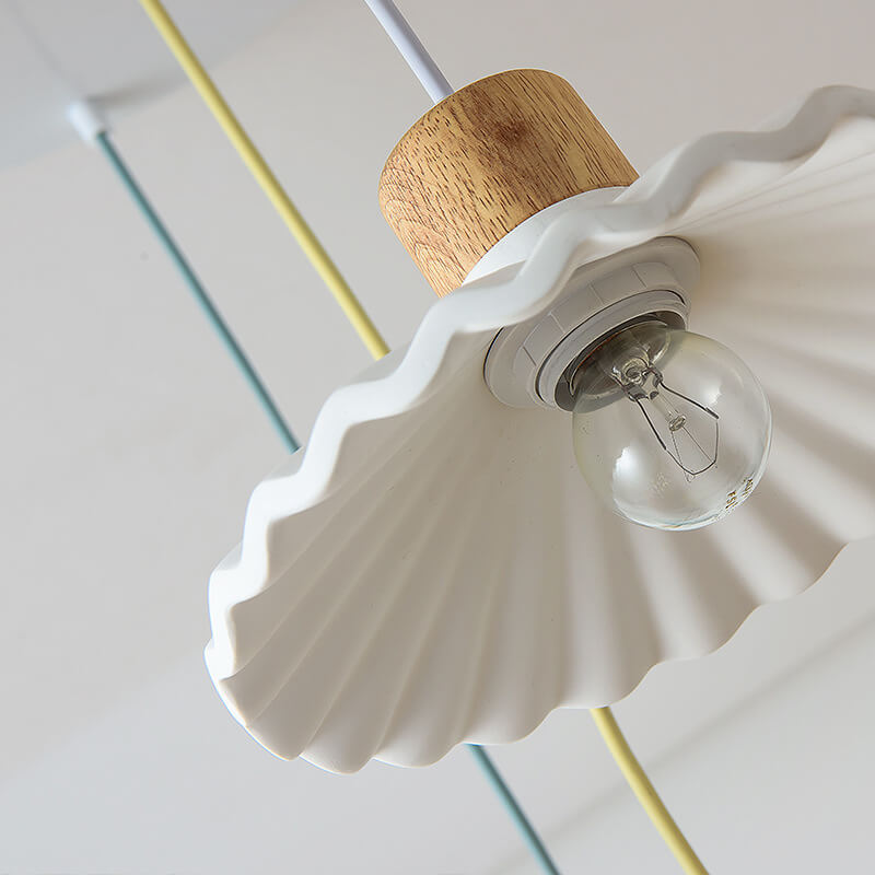 CementHue | Stylish Modern Scalloped Shade Pendant Light Fixture 6