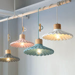 CementHue | Stylish Modern Scalloped Shade Pendant Light Fixture 8