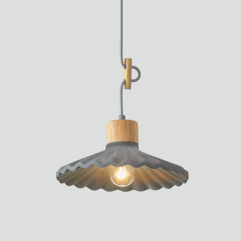 CementHue | Stylish Modern Scalloped Shade Pendant Light Fixture 9