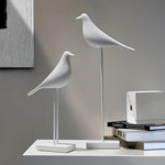 Ceramic Bird Figurine Set with Glossy Finish | Modern Decor for Serene Spaces 5