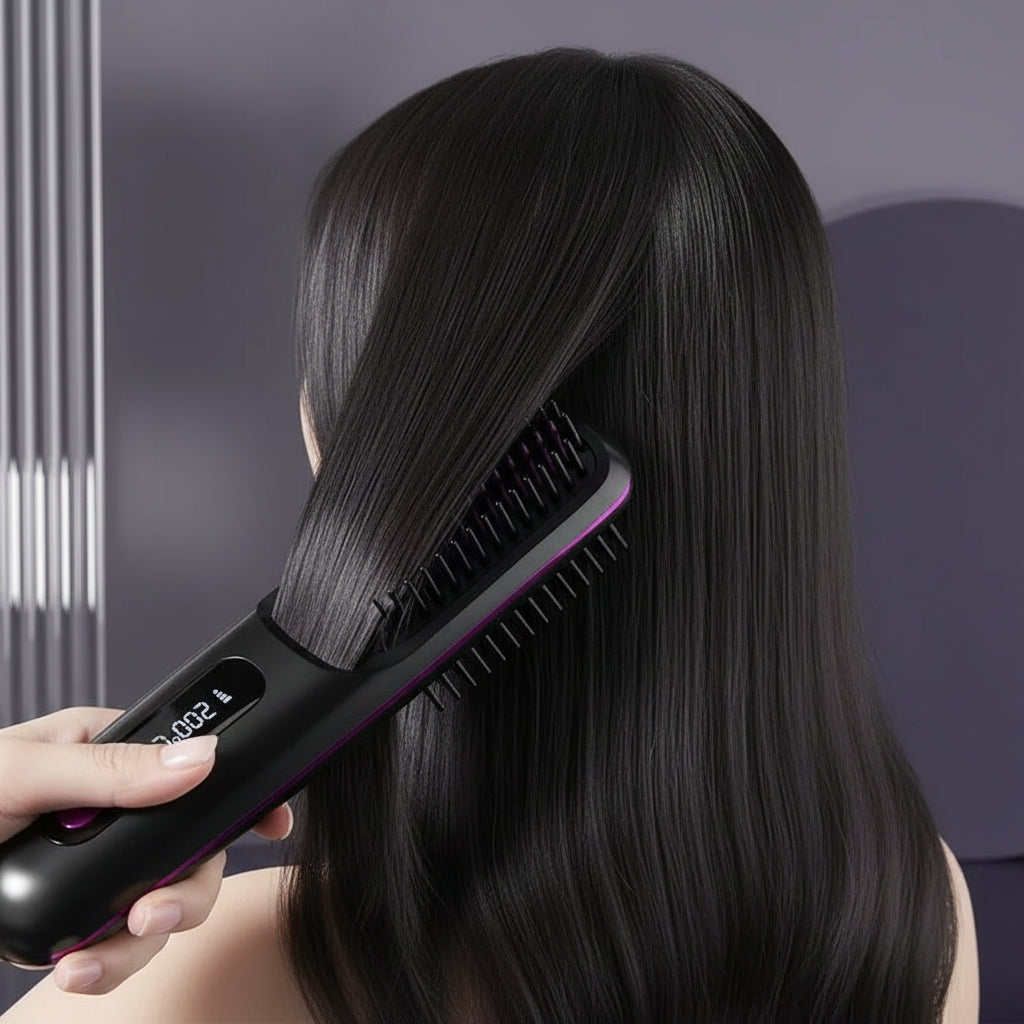 Ceramic Cordless Hair Straightener with Ionic Technology | USB Rechargeable for Effortless On-the-Go Styling 0