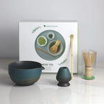 Ceramic Matcha Bowl Set with Spout Ombre Design & Bamboo Whisk | Perfect for Traditional Tea Preparation 7