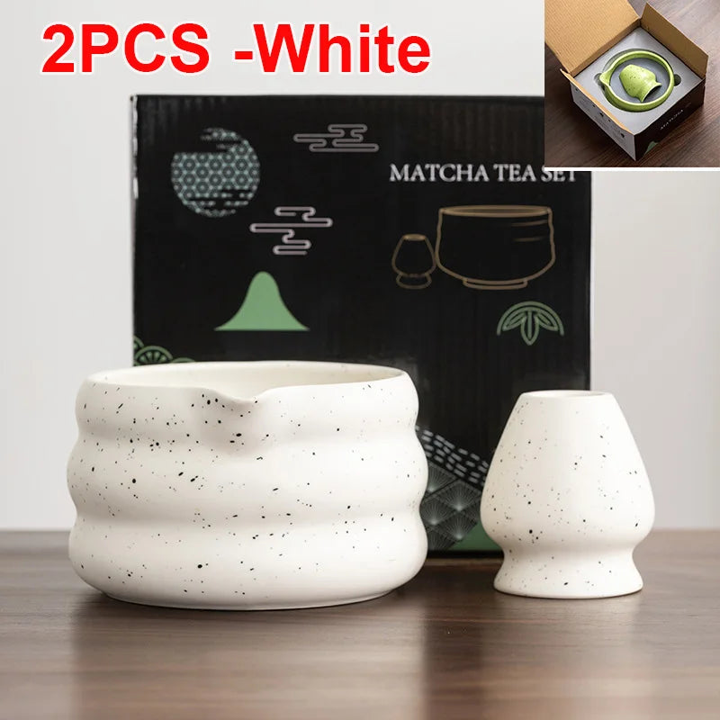 Ceramic Matcha Bowl Set with Spout | Elegant Design for Tea Ceremony 10