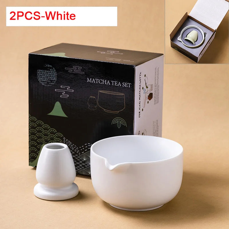 Ceramic Matcha Bowl Set with Spout | Elegant Design for Tea Ceremony 14