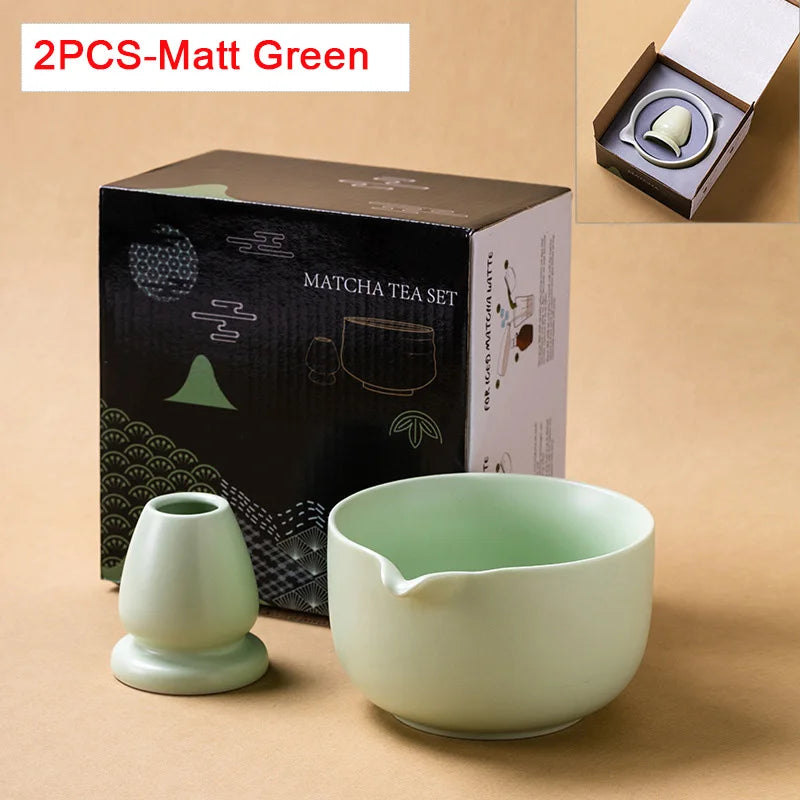 Ceramic Matcha Bowl Set with Spout | Elegant Design for Tea Ceremony 25