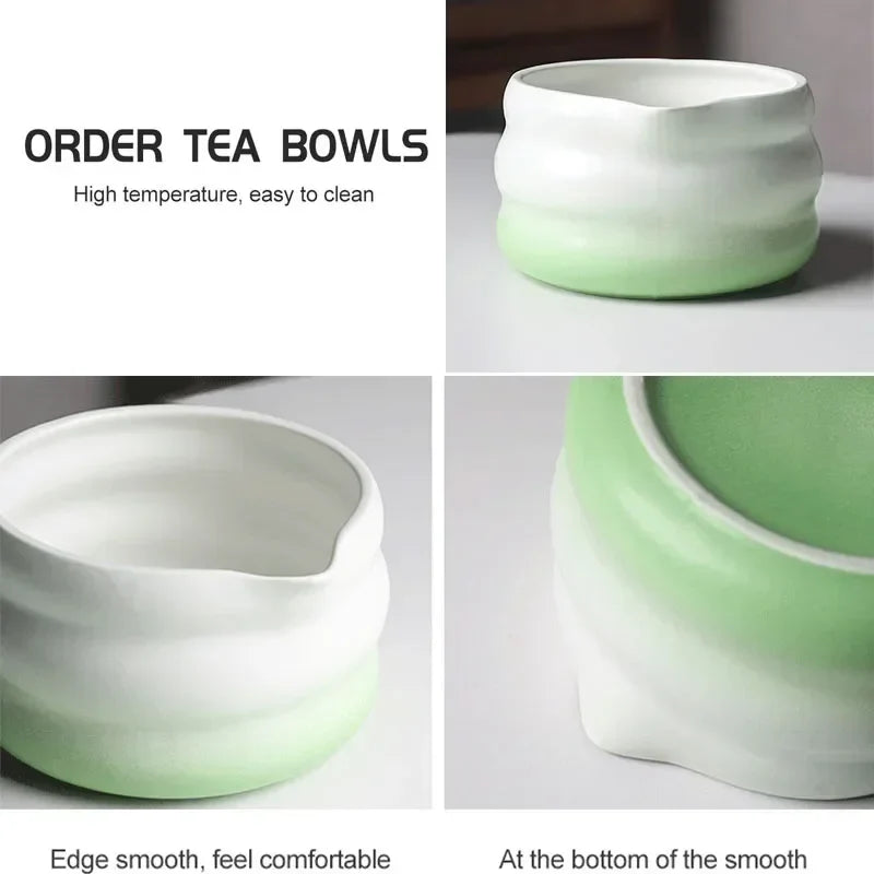 Ceramic Matcha Bowl Set with Spout | Elegant Design for Tea Ceremony 5