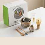 Ceramic Matcha Set | 7-Piece Matcha Tea Set with Vintage Design | Complete Accessories for Authentic Tea Experience 7