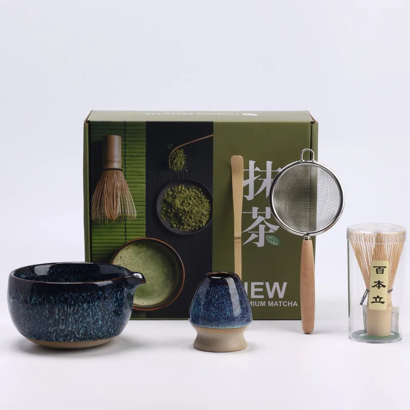 Ceramic Matcha Set | Traditional Matcha Tea Bowl with Whisk & Brush | Enhance Your Tea Ceremony Experience 4