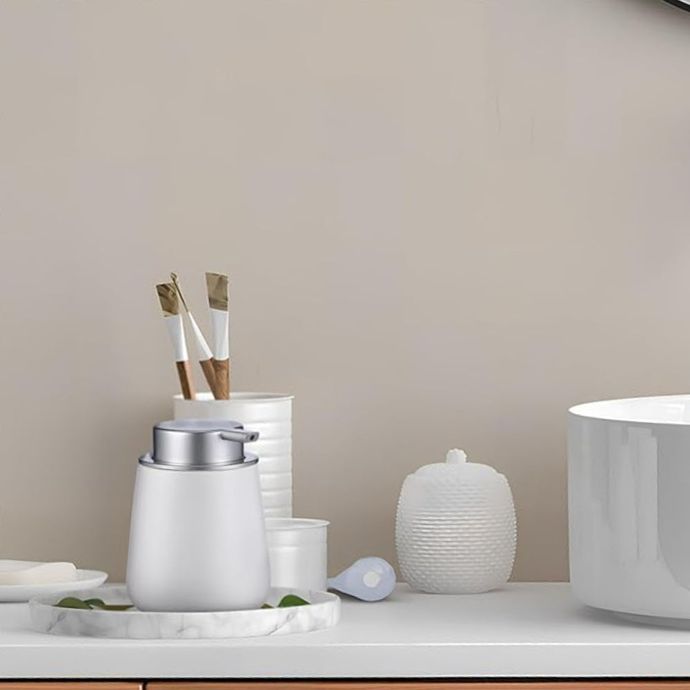 Ceramic Touch Dispenser with Press-Style Pump | Minimalist Design for Elegant Spaces 5