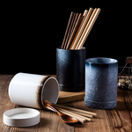 Ceramic Utensil Holder with Drainage Holes | Compact Design for Clean Kitchen Organization 1