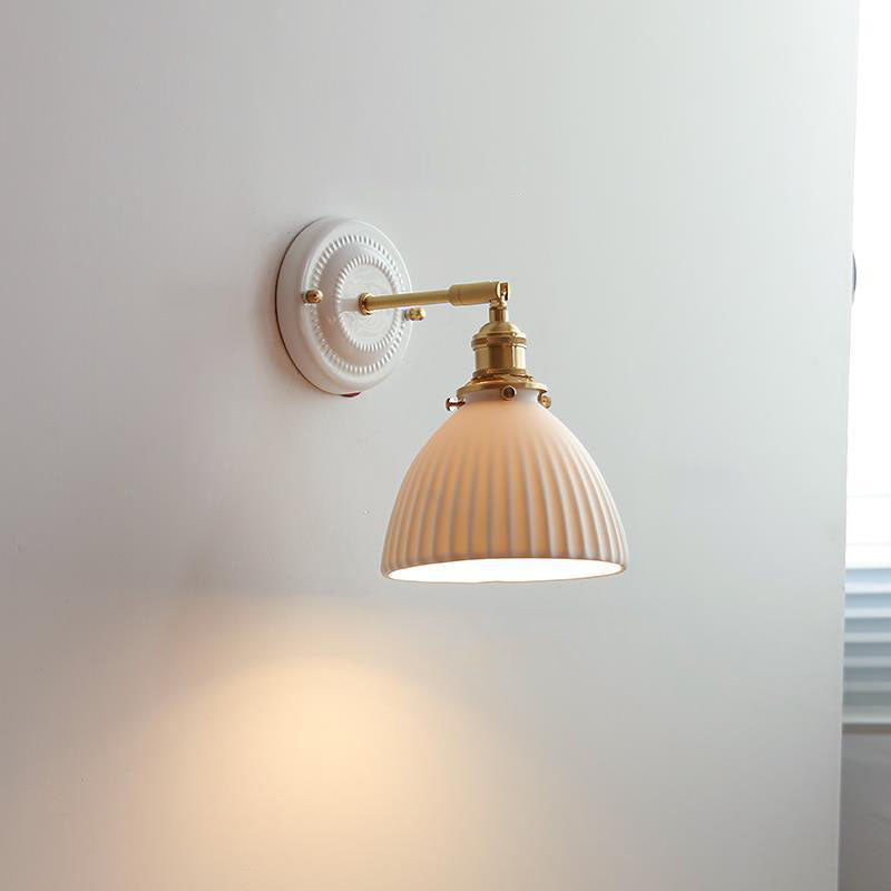 Ceramica | Elegant Vintage Ceramic Brass Wall Sconce Light Fixture 11