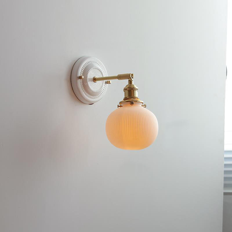 Ceramica | Elegant Vintage Ceramic Brass Wall Sconce Light Fixture 16