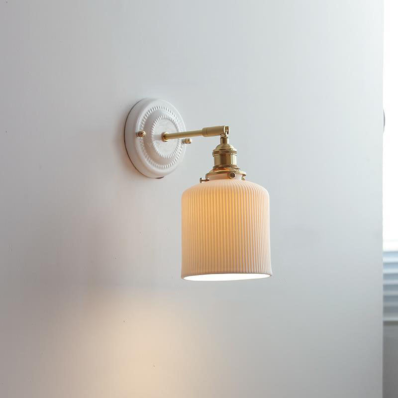 Ceramica | Elegant Vintage Ceramic Brass Wall Sconce Light Fixture 17