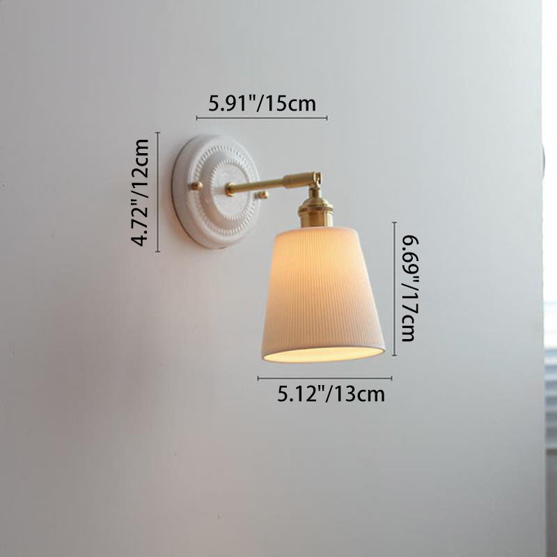 Ceramica | Elegant Vintage Ceramic Brass Wall Sconce Light Fixture 4