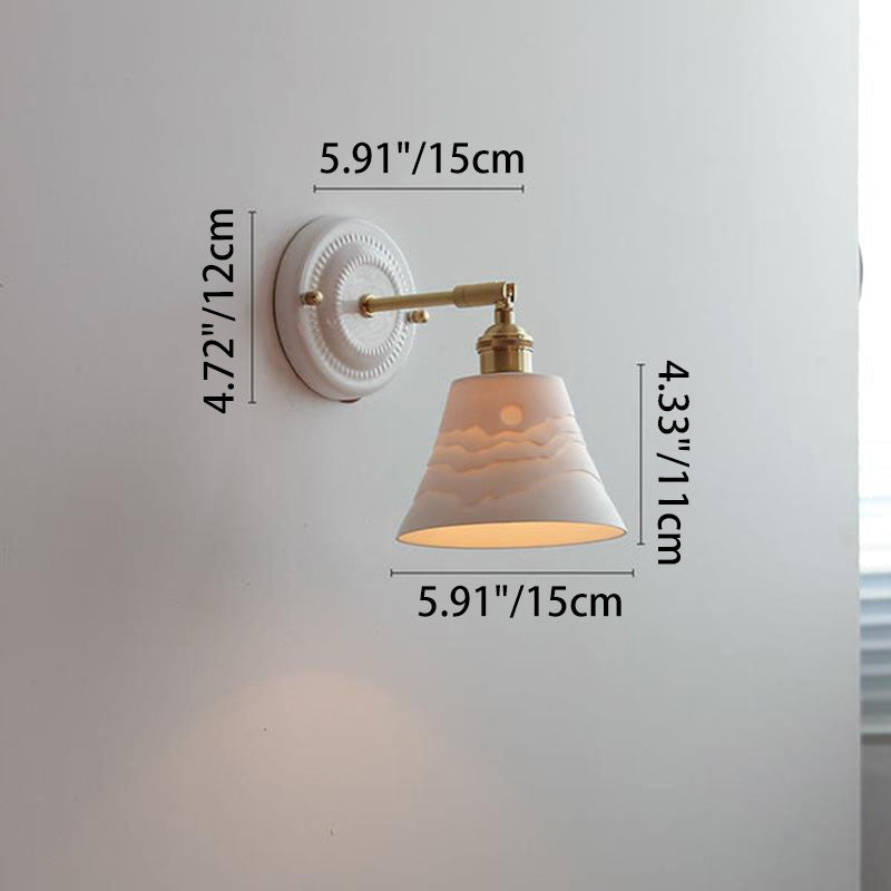 Ceramica | Elegant Vintage Ceramic Brass Wall Sconce Light Fixture 6