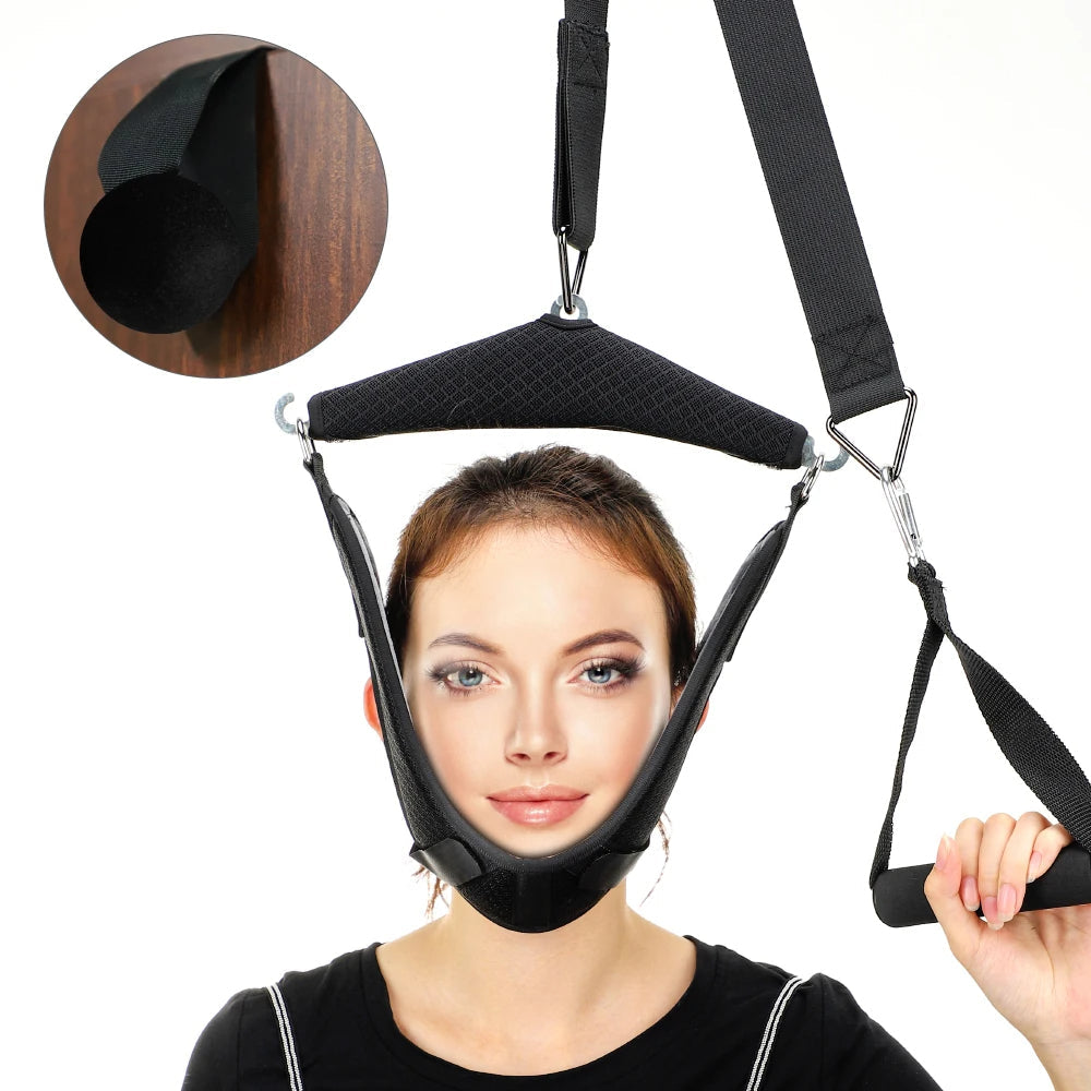 Cervical Relief | Adjustable Neck Stretcher Device with Soft Fabric | Portable Solution for Neck Pain 0