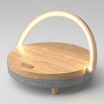 ChargeArc | Dimmable Ambient Table Light with Wireless Charging & Bluetooth Speaker for Clutter-Free Convenience 0
