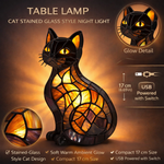 Charming Cat | Table Lamp Night Light with Soft Ambient Glow | Decorative Bedside Lamp for Cozy Atmosphere 3