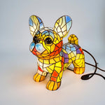 Charming Decorative Table Lamp | Stained Glass Dog Figurine with Warm Glow | Compact Bedside Light for Cozy Spaces 2