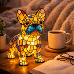Charming Dog Table Lamp | LED Night Light with Stained Glass Design for Cozy Ambiance 5