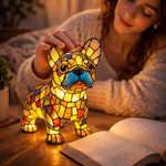 Charming Dog Table Lamp | LED Night Light with Stained Glass Design for Cozy Ambiance 6