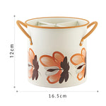 Charming Floral Utensil Storage Basket with Divider Lid | Durable Cast Iron for Organized Kitchen 10