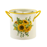 Charming Floral Utensil Storage Basket with Divider Lid | Durable Cast Iron for Organized Kitchen 8