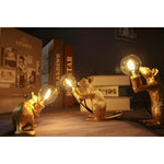 Charming Mouse Lamp | Quirky Animal-Shaped Desk Light with Golden Finish | Unique Decor for Stylish Interiors 10