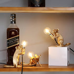 Charming Mouse Lamp | Quirky Animal-Shaped Desk Light with Golden Finish | Unique Decor for Stylish Interiors 3
