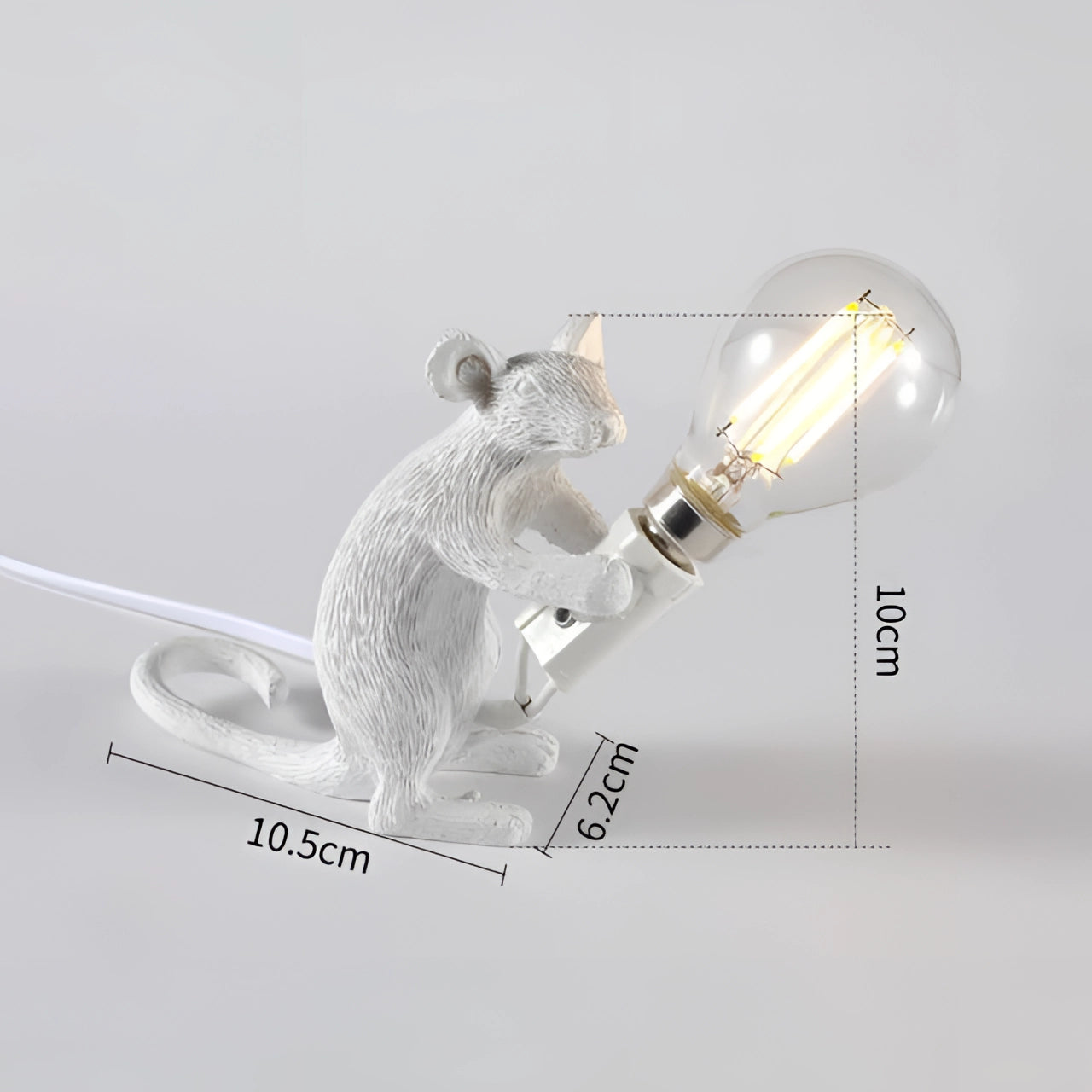 Charming Mouse Lamp | Quirky Animal-Shaped Desk Light with Golden Finish | Unique Decor for Stylish Interiors 6