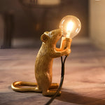 Charming Mouse Lamp | Quirky Animal-Shaped Desk Light with Golden Finish | Unique Decor for Stylish Interiors 8