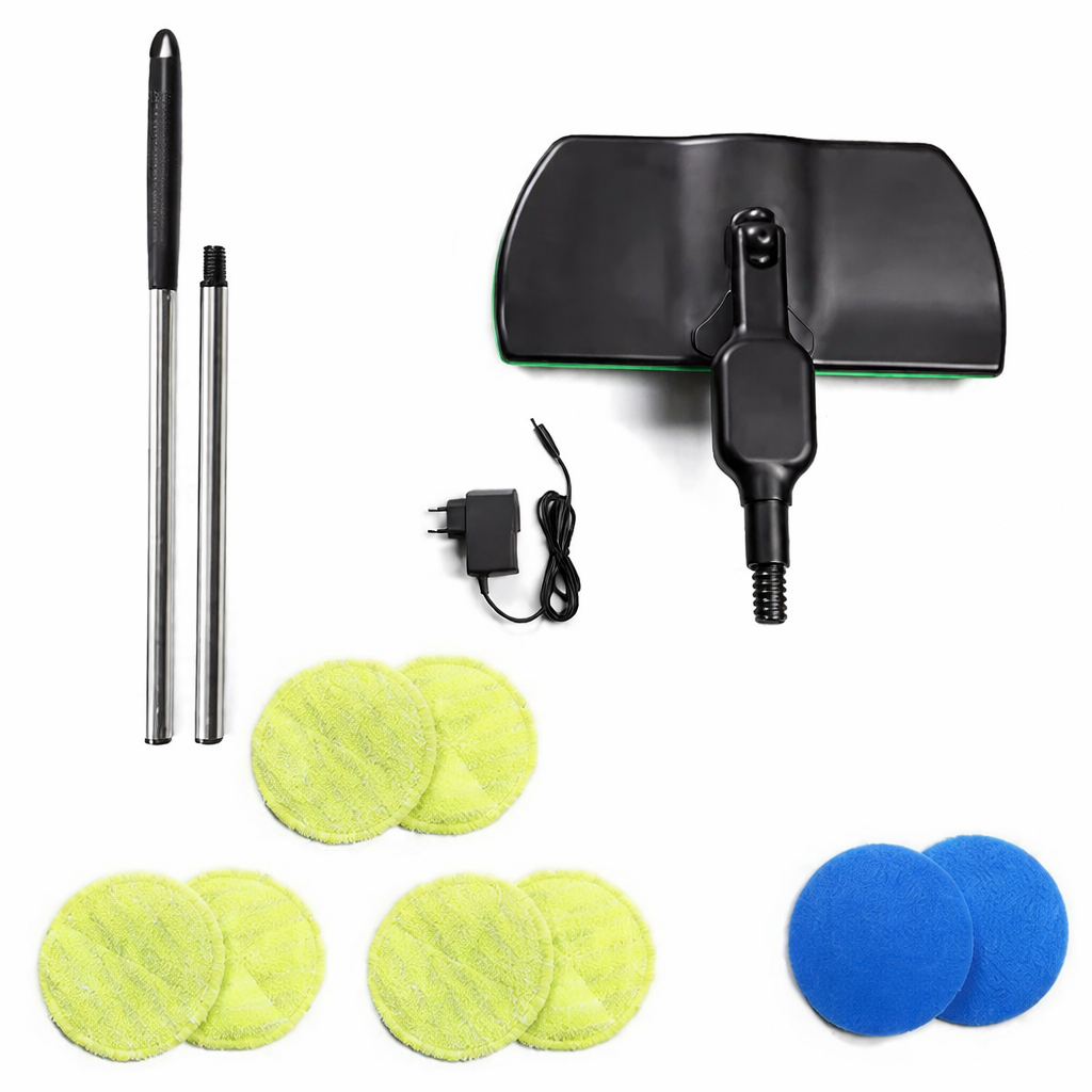 Tuzwa Cordless Electric Spin Mop – Rechargeable Floor Cleaner with Rotating Scrubber Heads, 40–50 Min Runtime & 180° Adjustable Head