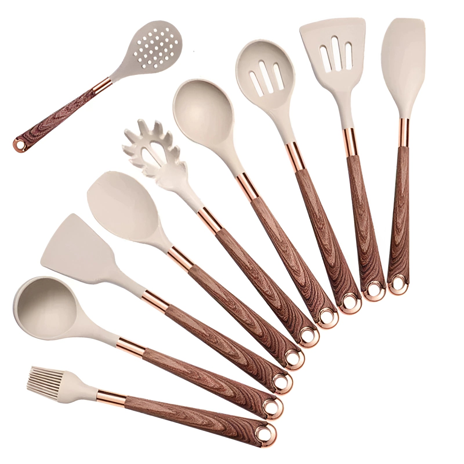 ChefSilica | Luxury Kitchen Utensils Set with Copper & Wood Handles | Ergonomic Silicone Tools for Comfortable Cooking 5