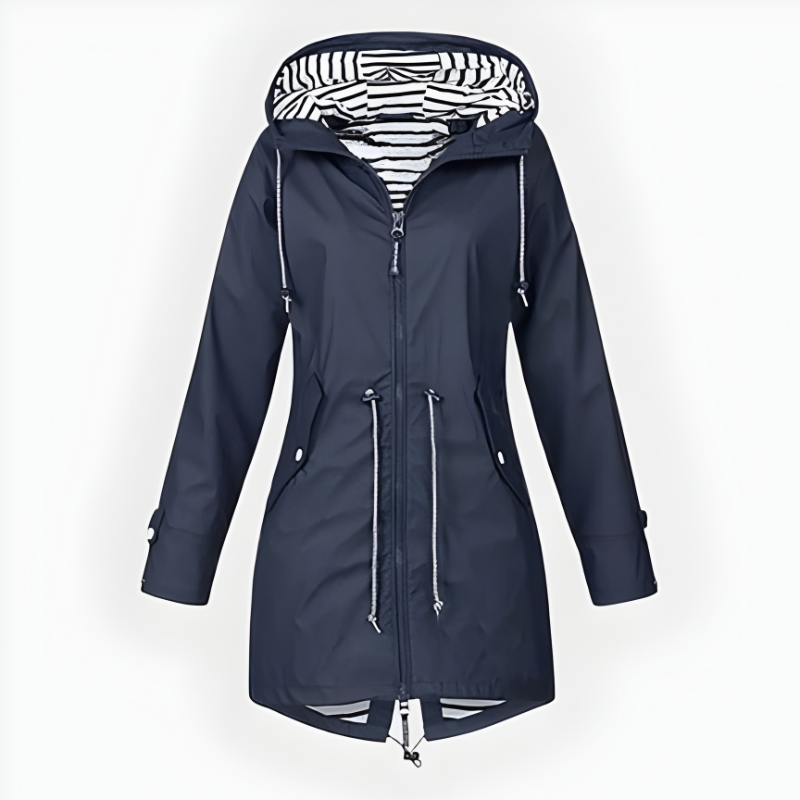 Chic Collection | Women's Raincoat with Customizable Hood | Waterproof Design for Ultimate Weather Protection 4