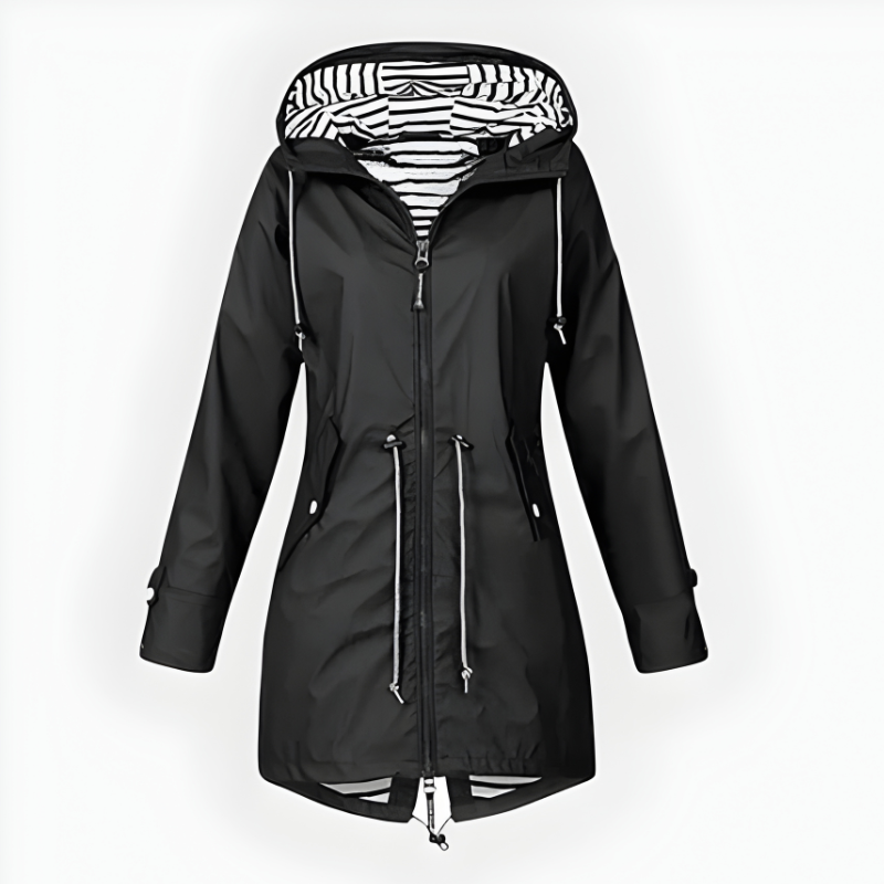 Chic Collection | Women's Raincoat with Customizable Hood | Waterproof Design for Ultimate Weather Protection 6
