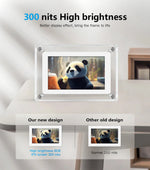 Chic Digital Picture Frame with High-Definition IPS Display | Elegant Acrylic Design for Capturing Cherished Memories 5