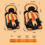 Tuzwa Kids Car Seat Booster Cushion – Lightweight Adjustable Height Travel Seat Pad with Soft Breathable Comfort for Children