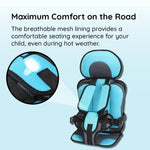 Tuzwa Kids Car Seat Booster Cushion – Lightweight Adjustable Height Travel Seat Pad with Soft Breathable Comfort for Children