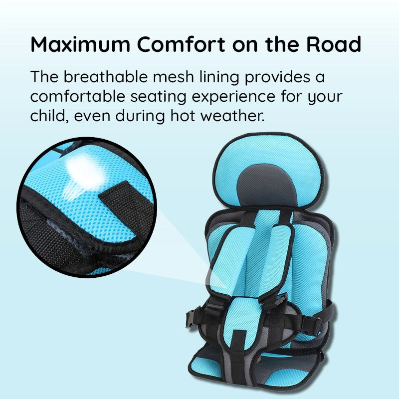 Tuzwa Kids Car Seat Booster Cushion – Lightweight Adjustable Height Travel Seat Pad with Soft Breathable Comfort for Children