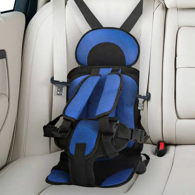 Car Seat Cushion for Kids 0 to 12 Years with 5 Point Safety Strap, Child Protection Car Cushion Seat with Mesh Lining