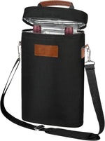 ChillMate | Insulated Dual Wine Bottle Carrier Bag with Padded Divider | Leakproof Design for Optimal Temperature Control 0