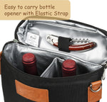 ChillMate | Insulated Dual Wine Bottle Carrier Bag with Padded Divider | Leakproof Design for Optimal Temperature Control 6