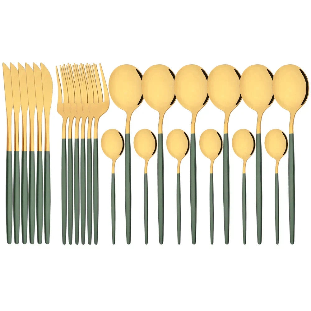 ChopNook | Pink Stainless Steel Flatware Set with Ergonomic Design | Stylish Cutlery for Elegant Dining 0