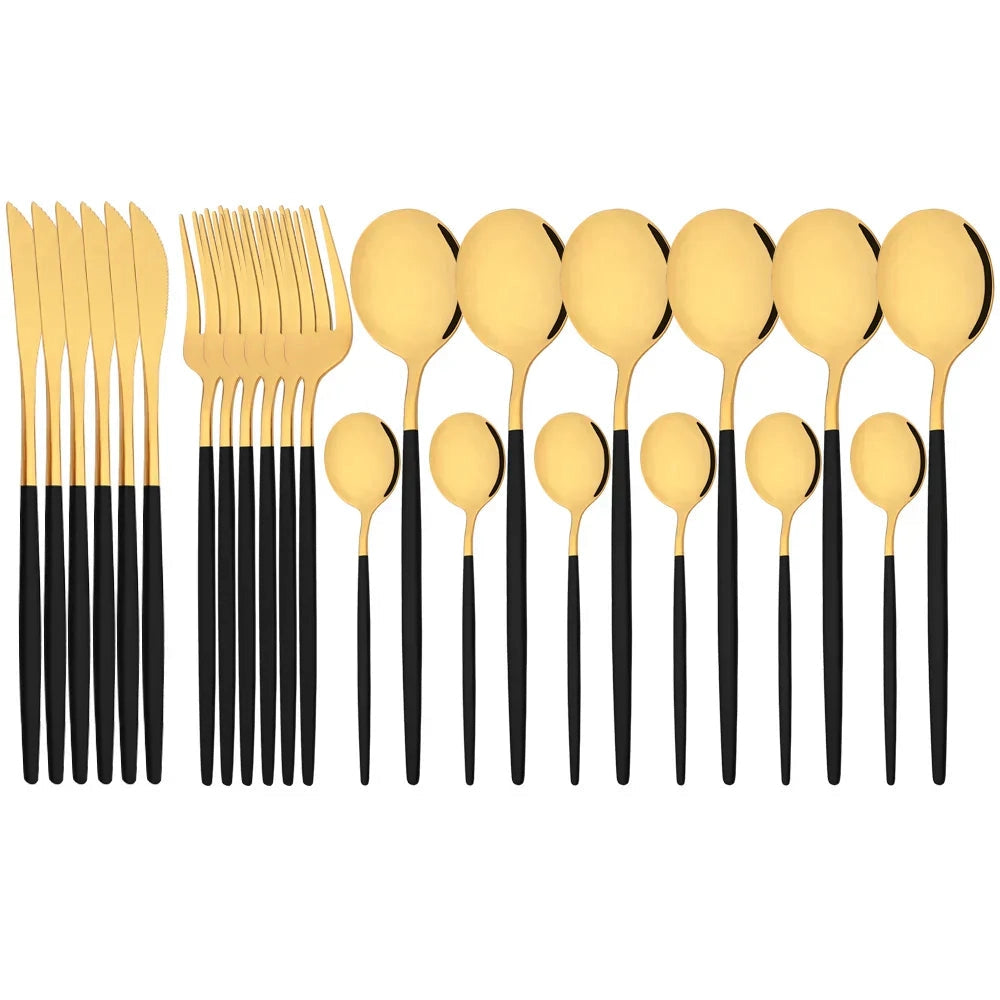 ChopNook | Pink Stainless Steel Flatware Set with Ergonomic Design | Stylish Cutlery for Elegant Dining 7