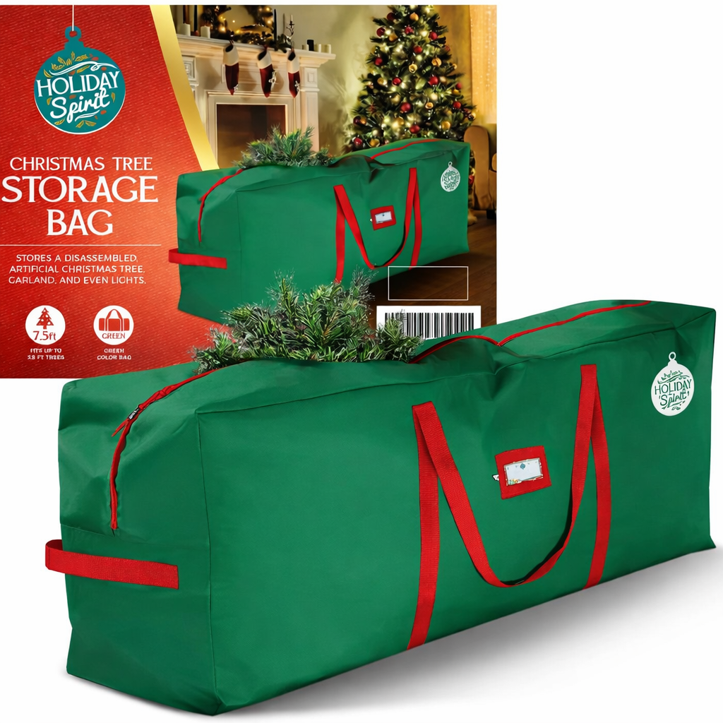Christmas Tree Storage Bag | Heavy-Duty Waterproof Oxford Case for Easy Holiday Protection 5