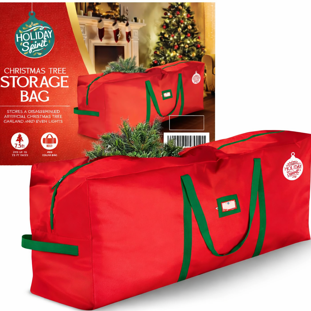 Christmas Tree Storage Bag | Heavy-Duty Waterproof Oxford Case for Easy Holiday Protection 6