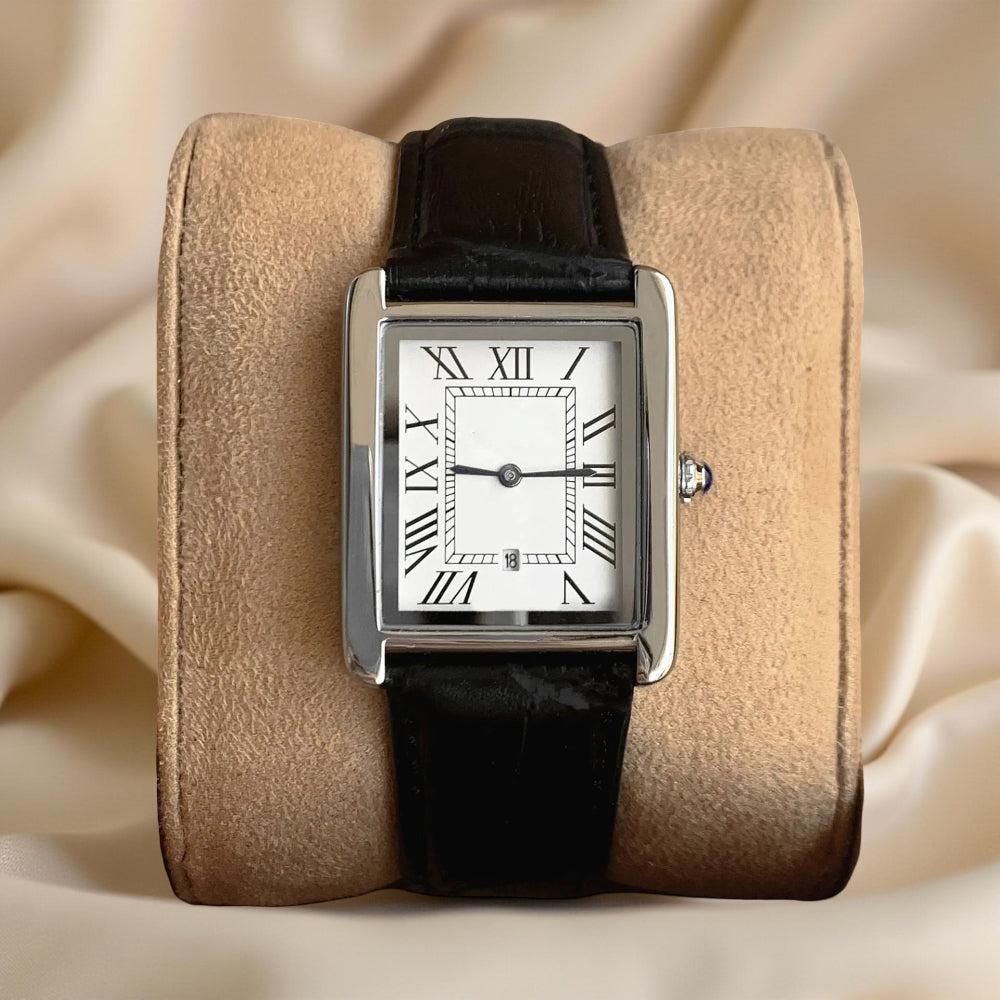 Classic Square | Men's Dress Watch with Roman Numerals & Adjustable Strap | Elegant Timepiece for Any Occasion 0